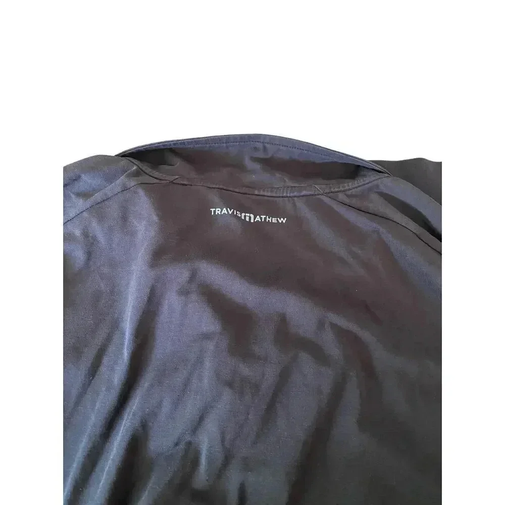 Travis Mathew Men's Long Sleeve Black Quarter Zip Jacket Size XXL